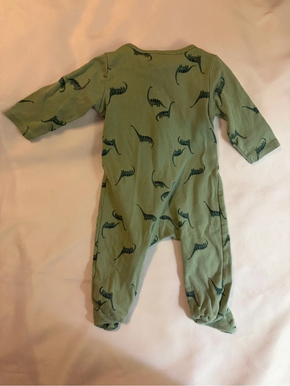 Bundle of 4 Baby Dinosaur Footed Sleepers - Green & Teal Set